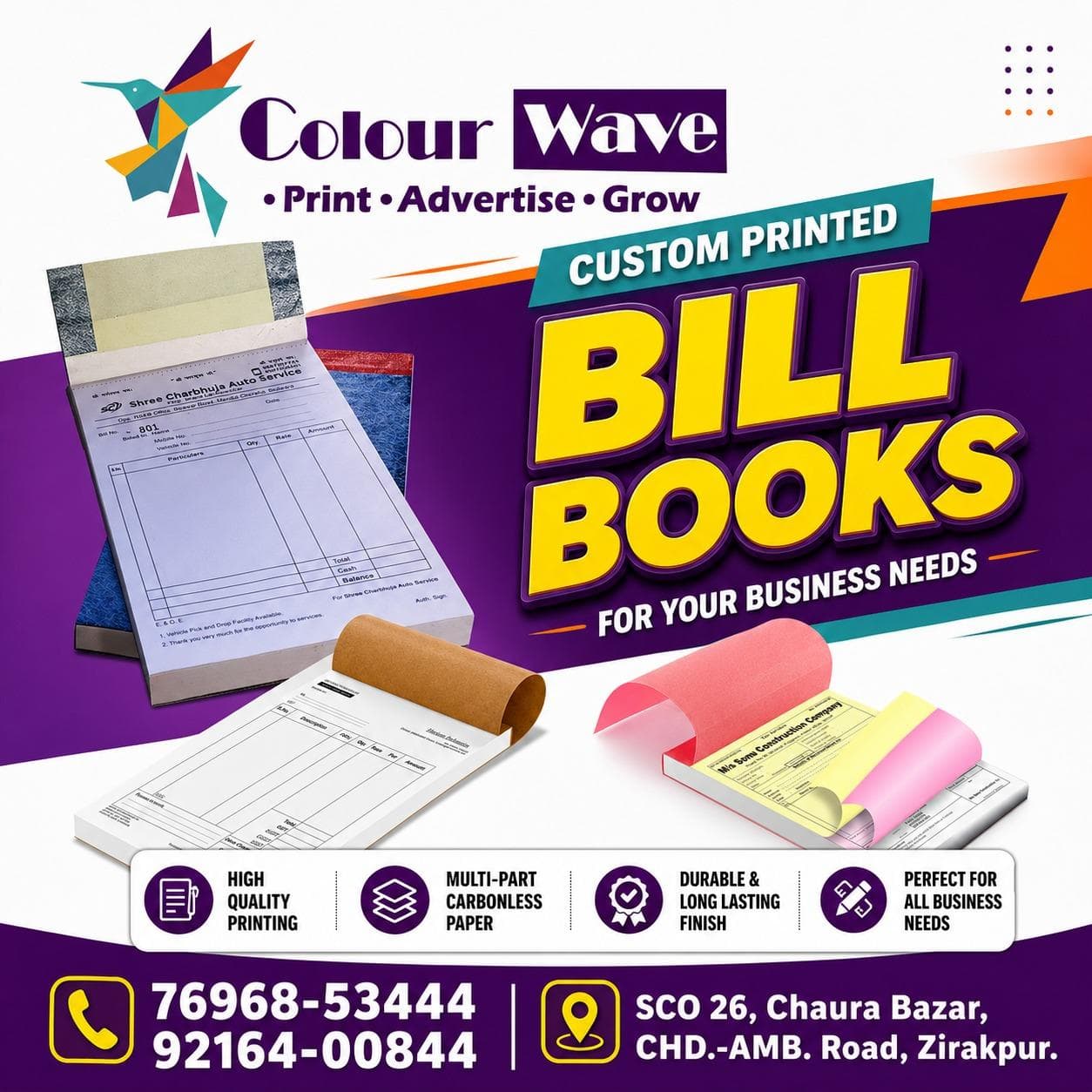 Custom Bill Books
